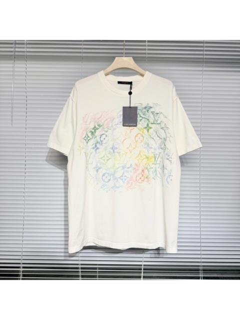 Louis Vuitton Louis Vuitton Crayon Spray Monogram White Short Sleeve T-Shirt