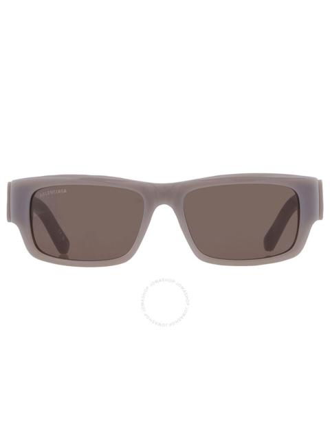 Balenciaga Grey Rectangular Men's Sunglasses BB0261SA 004 57