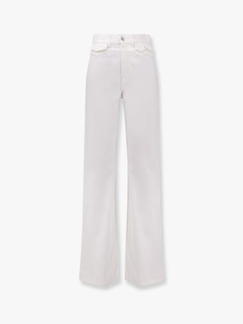 CHLOE' - Chloe' White Denim Trouser With Leather Tag