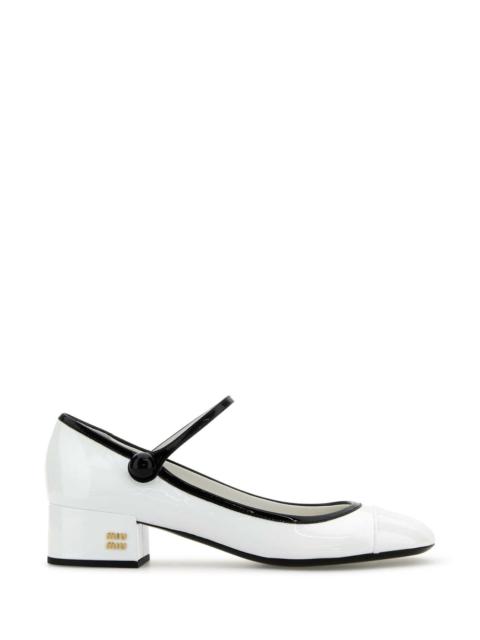 Miu Miu Women White Leather Pumps