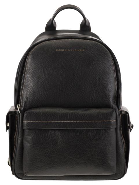 Brunello Cucinelli Brunello Cucinelli Men Calfskin Backpack With Grain