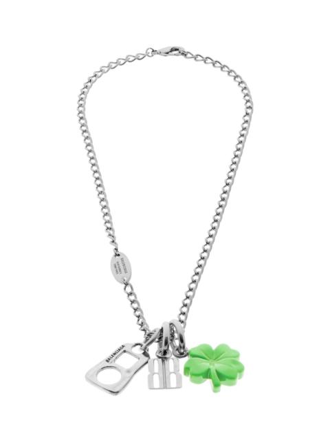 BALENCIAGA Carousel Clover Collector Necklace  in Multicolored