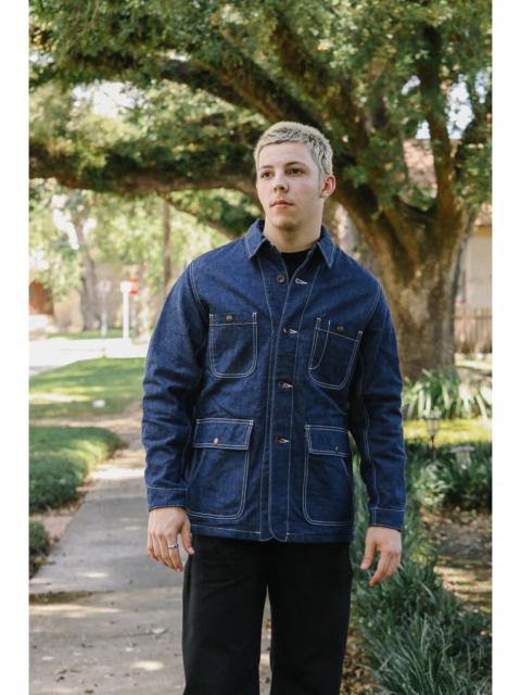 Iron Heart 10OZ SELVEDGE DENIM BLANKET LINED CHORE JACKET - INDIGO IHJ-149-IND