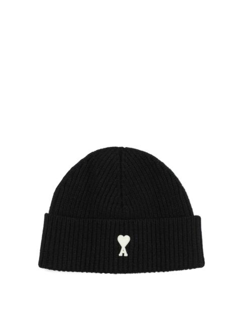 AMI Paris AMI Paris Ami De Coeur Beanie Black