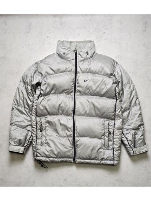 Nike Nike Vintage Y2K Silver Down Puffer Jacket Heavy Winter Coat