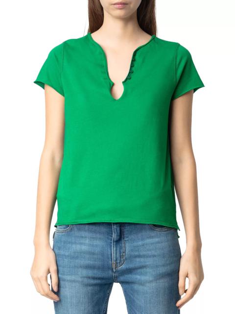 Zadig & Voltaire Diamanté Henley Tee