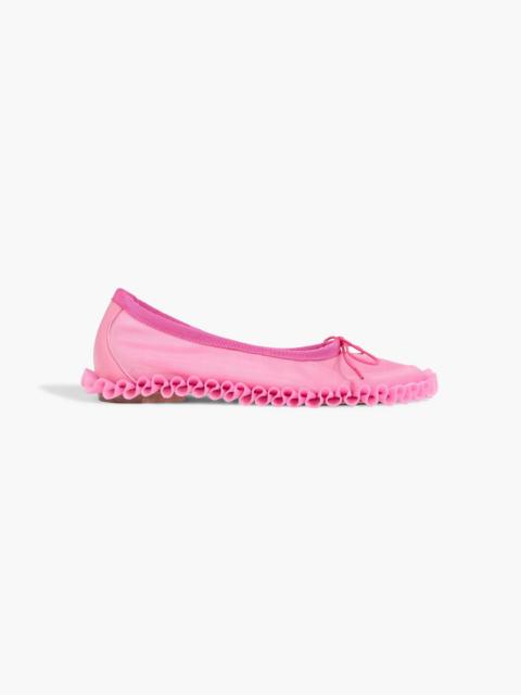 Simone Rocha Ruffled mesh ballet flats