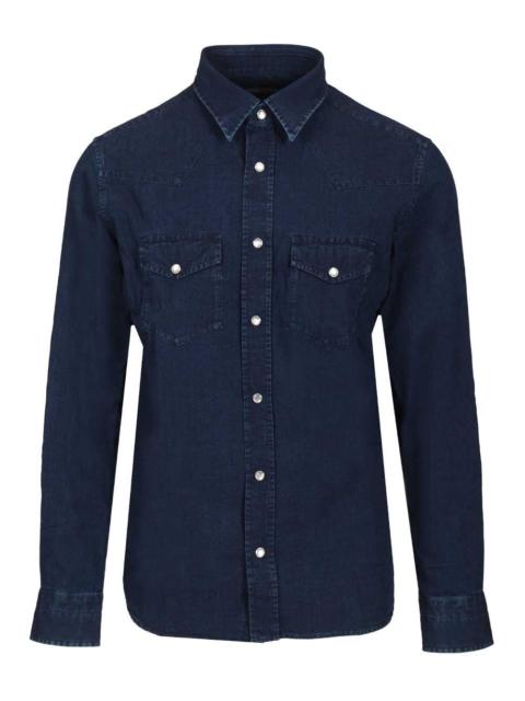 TOM FORD Tom Ford Men Lightweight Denim Western Shirt