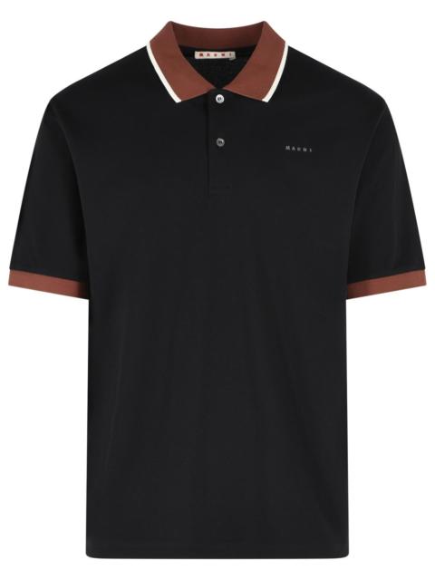 Marni Marni Black Cotton Polo Shirt Men