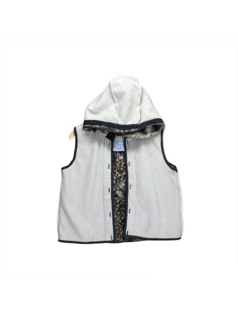 Other Designers Military - Moussy Military Air Force Faux Fur Vest Hoodie