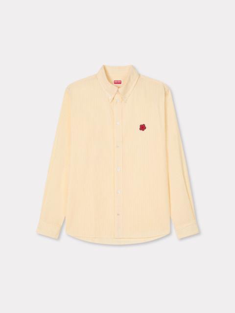 KENZO 'Boke Flower' embroidered casual shirt in seersucker cotton