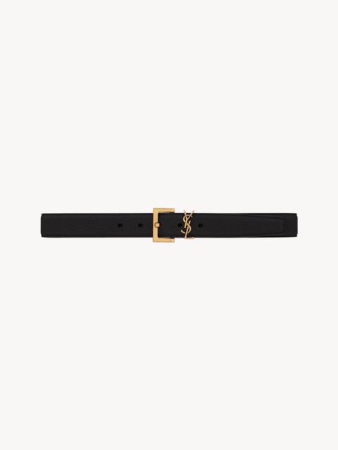 SAINT LAURENT Saint Laurent Cassandre Leather Belt