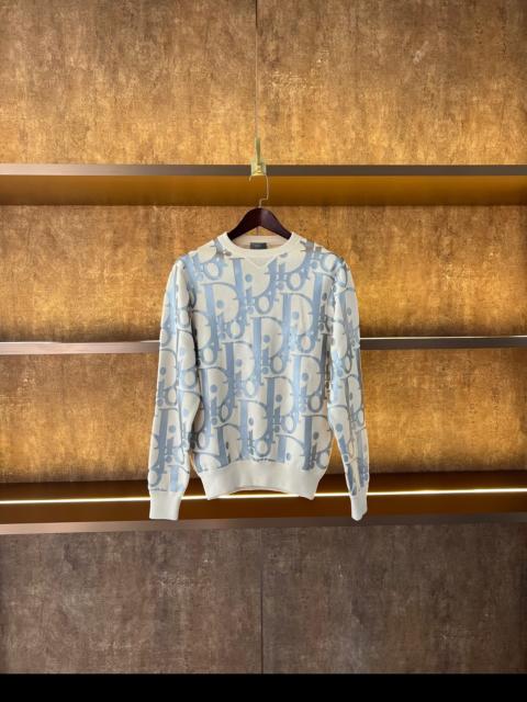 Dior Dior Ivory Reflective Logo Knit Sweater