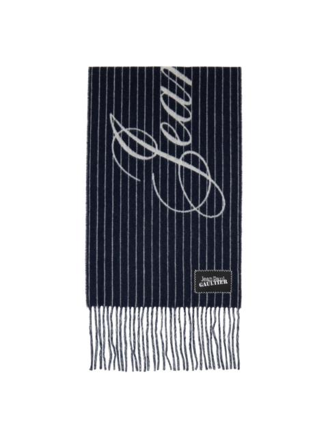 Navy & Off-White 'The Striped' Scarf