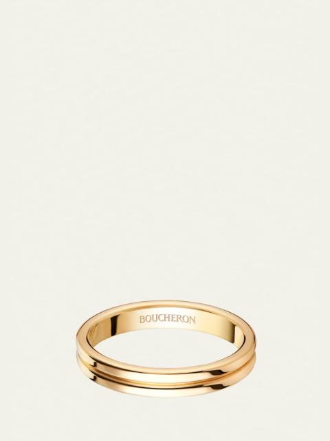 Boucheron 18k Gold Double Godron Wedding Band