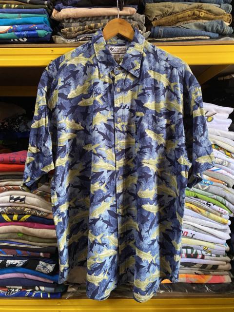 Other Designers Vintage 90s Columbia Fishing Gear Fullprint rayon material