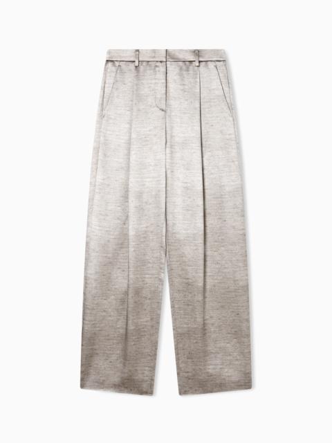 GIORGIO ARMANI TUSSAH SILK SINGLE-PLEAT TROUSERS