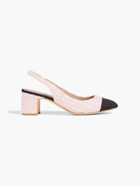 Stuart Weitzman Milla 55 tweed slingback pumps