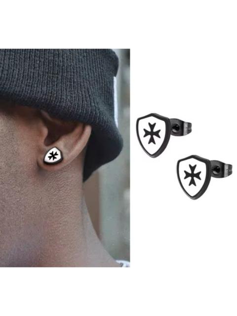 Streetwear - Cross Shield Stud Earring