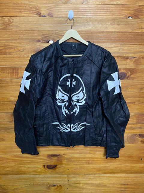 Other Designers Genuine Leather - Vintage Sraimoto Head Skull Big Logo Racing Jacket