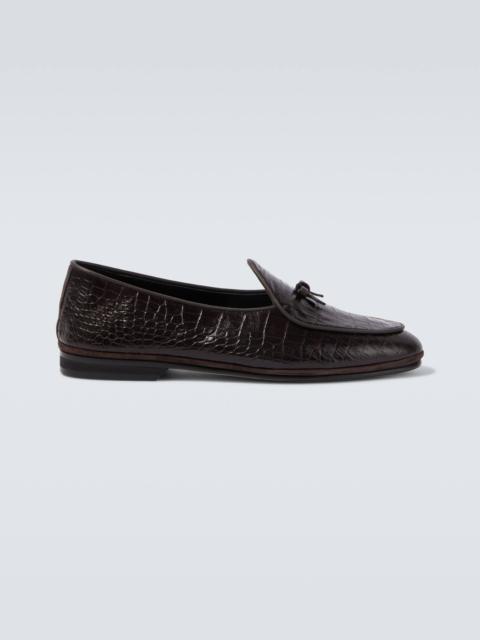 RUBINACCI Marfy croc-effect leather loafers