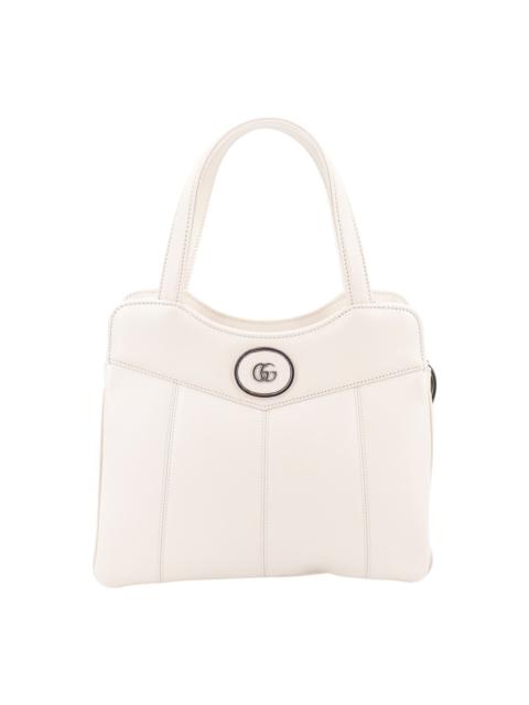 GUCCI Chalk Leather Small Petite Gg Handbag
