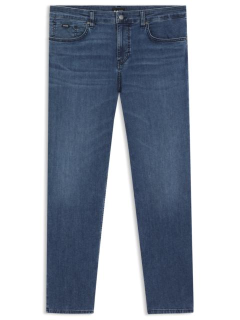 BOSS MAINE REGULAR-FIT JEANS IN BLUE PERFORMANCE DENIM