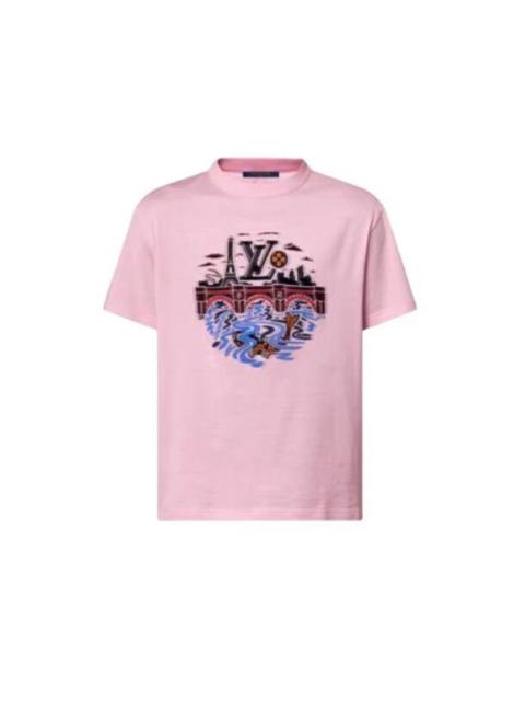 Louis Vuitton Louis Vuitton x Nigo FW25 Pink City Print Short-Sleeve Shirt