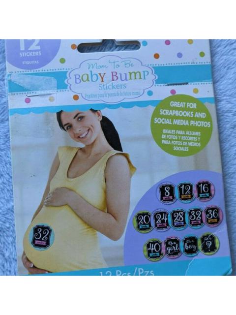 Other Designers Mom To Be Baby Bump Pregnancy Stickers #weeks & Guess Sex **Free