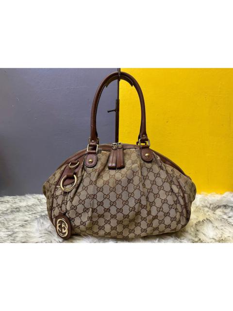 GUCCI Authentic Gucci Supreme GG Medium Sukey Boston Bag
