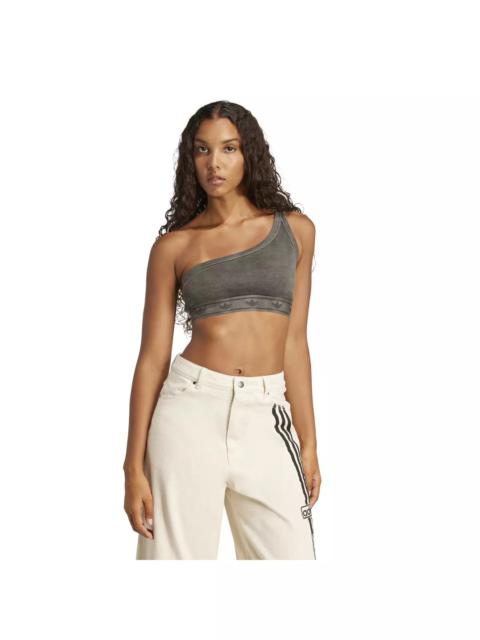 adidas Originals Women's Ribbed One-Shoulder Top -Black