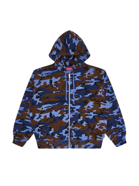Supreme Supreme Small Box Zip Up Hooded Sweatshirt 'Blue Camo'