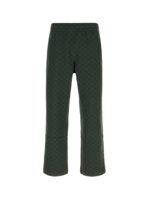 GUCCI Bottle Green Stretch Nylon Joggers