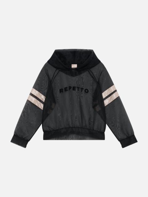 Repetto TULLE SWEATSHIRT SATIN STRIPES