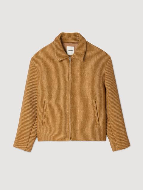 Sandro WOVEN RAFFIA JACKET