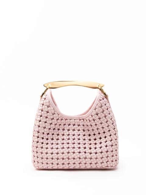Elleme Small Boomerang Woven Leather Pink