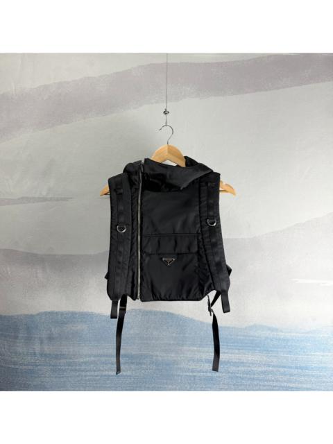 Prada Prada Black Nylon Tactical Vest with Triangle Logo
