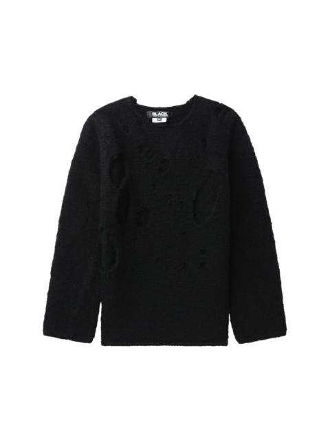 BLACK COMME des GARÇONS distressed-effect wool jumper