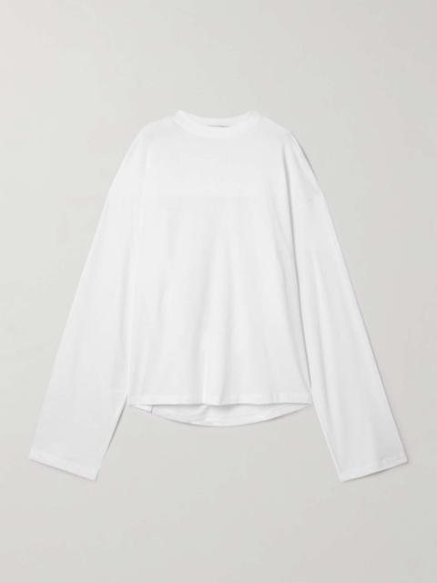 Oversized cotton-jersey T-shirt White