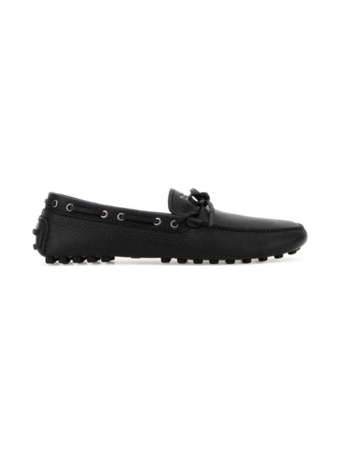 Prada Black Leather Loafers