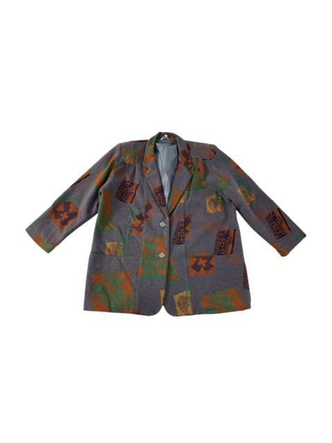 Other Designers Vintage - New Look Approved Wool Coat Jacket Abstract Design Style