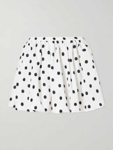 PATOU Bloomer Polka-dot Poplin Mini Skirt