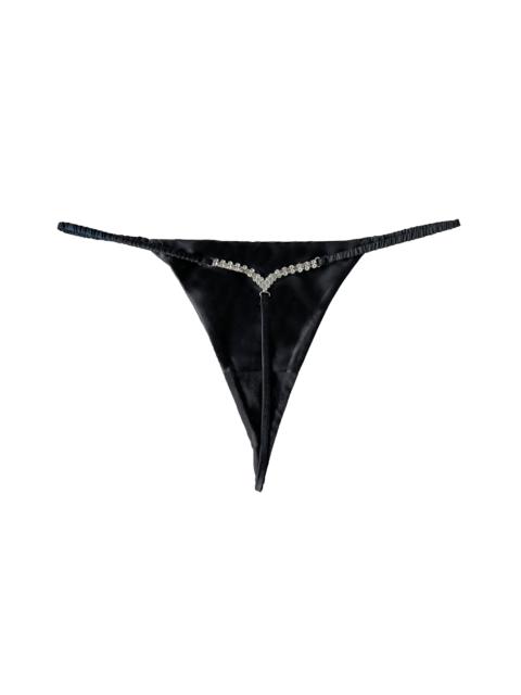 Fleur du Mal Crystal Luxe V String