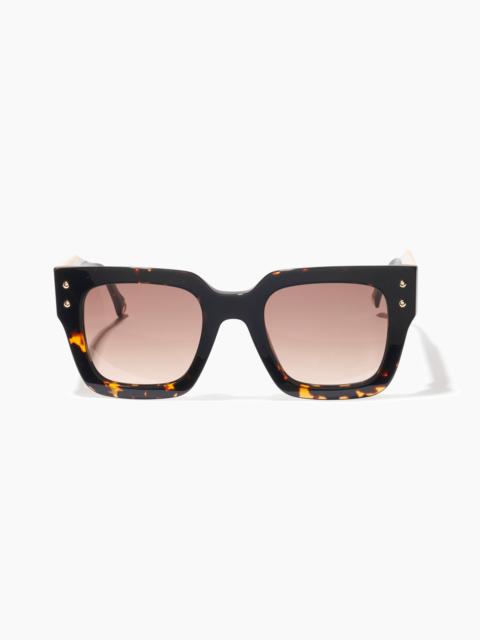 CAROLINA HERRERA Square Frame Sunglasses With Contrast Temples