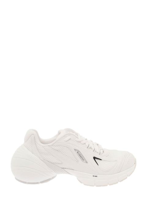Givenchy Givenchy Men 'Tk-Mx' White Low Top Sneakers With Side Logo Print In Mesh And Faux Leather Man