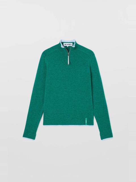 SUNNEI FITTED LONGSLEEVE W ZIP / green