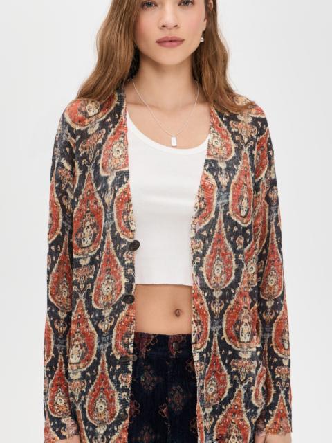 R13 Printed Boyfriend Cardigan