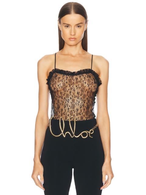 Chloé Floral Lace Embroidered Tank Top