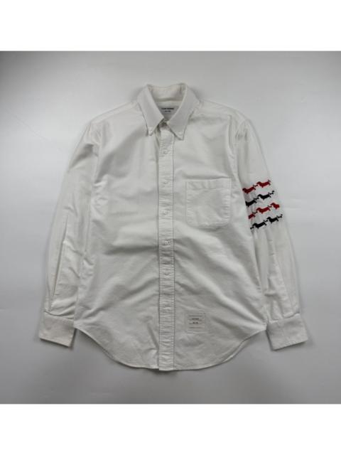 Thom Browne Thom Browne Dog Embroidery 4 Bar Oxford Shirt
