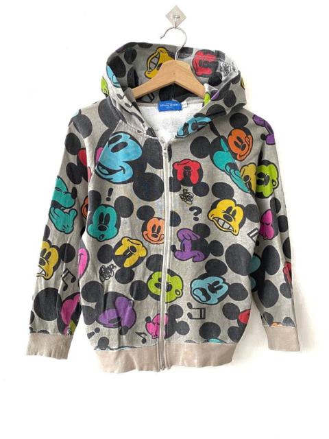 Other Designers Disney Mickey Mouse Over Print Zip Up Hoodies